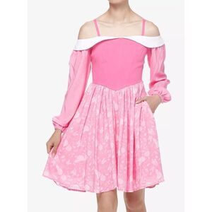 Disney Sleeping Beauty Princess Aurora Cold Shoulder Dress XS, S, M, L, XL